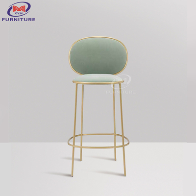 Light Luxury Gold PU Leather Bar Stool Chair 350KG Loading For Bars / Cafes