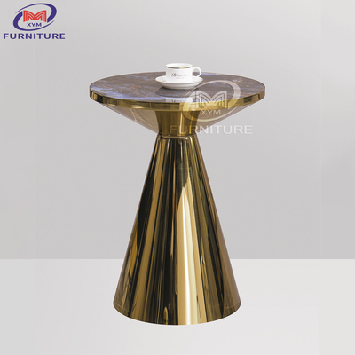Minimalist Marble Desktop Stainless Steel Tables For Living Dining Room