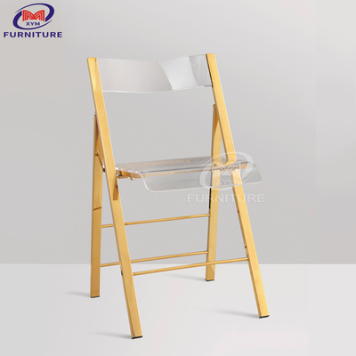 Foldable Acrylic Seat Board Plastic Folding Chair 300KG Load Capacity Outdoor Furniture