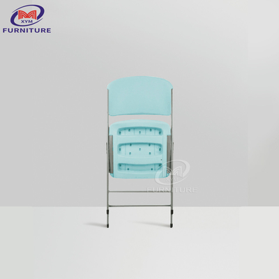 Outdoor Plastic Folding Dining Chair Portable HDPE Square Tube