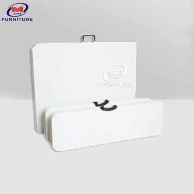Foldable 6ft Rectangular White Plastic Dining Table For Wedding Scene Banquet Events