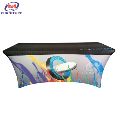 Custom Pattern Polyester Banquet Tablecloths 6/8 Inch Smooth Soft Touch