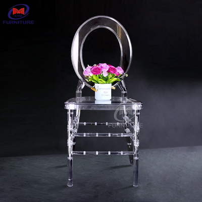 Stackable Resin Chiavari Chair For Wedding Event Mahogany Walnut Gold Silver Fruitwood