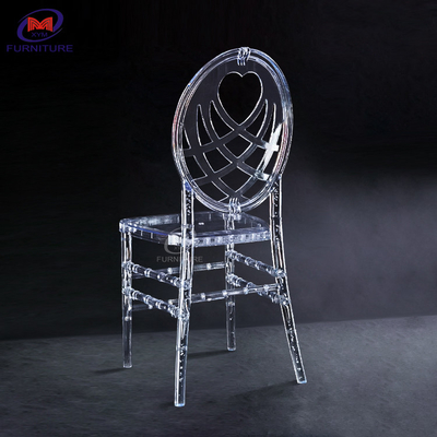 Transparent Resin Stackable Banquet Chairs 350KG Load Capacity Acrylic Chiavari Chair