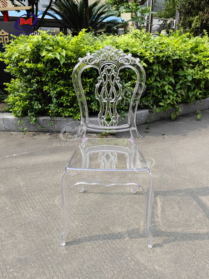 Foldable Hotels Banquet Resin Chiavari Chair Transparent Plastic Princess Chair