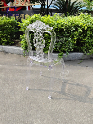 Foldable Hotels Banquet Resin Chiavari Chair Transparent Plastic Princess Chair
