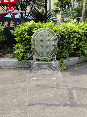 Transparent Resin Round Back Chair Tiffany Chiavari Chairs For Banquet Wedding Party