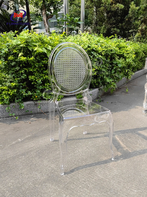 Transparent Resin Round Back Chair Tiffany Chiavari Chairs For Banquet Wedding Party