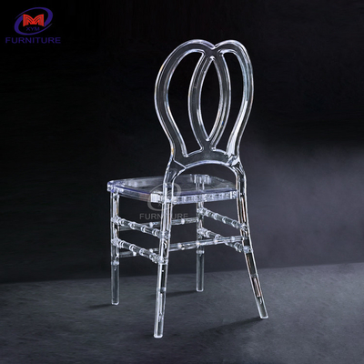 Cheap stackable acrylic PC butterfly-shaped Tiffany Chiavari chair for hotel wedding banquet party