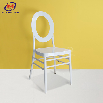 Round Back White Resin Chiavari Chairs Outdoor Wedding Chairs Wholesale
