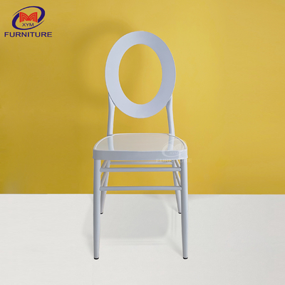 Round Back White Resin Chiavari Chairs Outdoor Wedding Chairs Wholesale