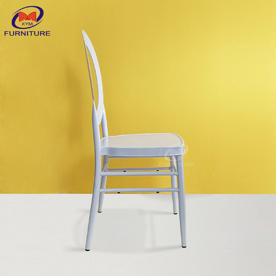 Round Back White Resin Chiavari Chairs Outdoor Wedding Chairs Wholesale