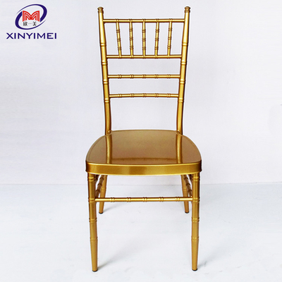 Furniture Gold Chiavari Chairs , Wedding Party Restaurant Outdoor Dining Chairs