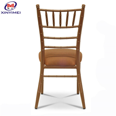 Chiavari Wedding Dining Chairs , Aluminum Metal Gold Wedding Chairs For Hotel Event