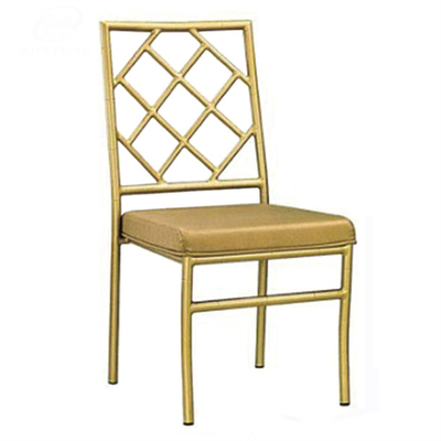 Aluminum Metal Chiavari Chair , Wedding Gold Chiavari Chairs With Cushion