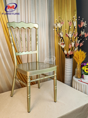 ODM Gold Chiavari Chairs With White Cushion Commercial Furniture