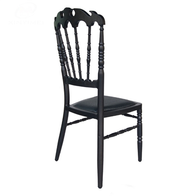 ISO9001 Black Chiavari Chair Hotel Dining With Cushion