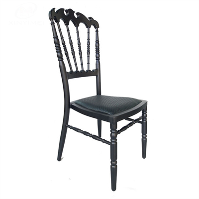 ISO9001 Black Chiavari Chair Hotel Dining With Cushion