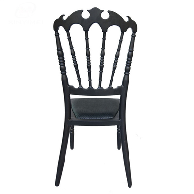 ISO9001 Black Chiavari Chair Hotel Dining With Cushion