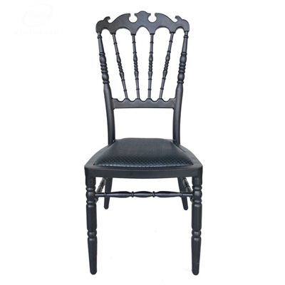 ISO9001 Black Chiavari Chair Hotel Dining With Cushion