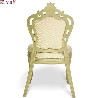 Luxury Hotel Banquet Chair With Comfortable Back Seat Cushion Pp Material Palace Chair