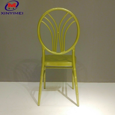 Customized Golden Phoenix Bamboo Chair Line Backrest European Round Back Iron Banquet Chair
