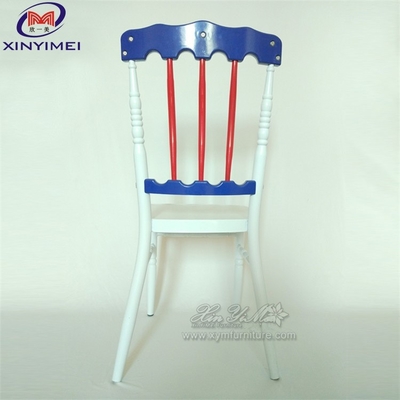 Casual Creative Two Color Burgundy Iron Dining Chairs  Iron Napoleon Chair