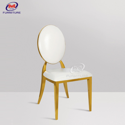 Cushioned Modern Event Stainless Steel Chair And Table Circle Back For Banquet Wedding