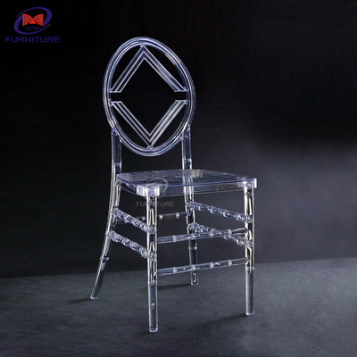 Plastic Ghost Wedding Resin Chiavari Chair Diamond Pattern Commercial Furniture