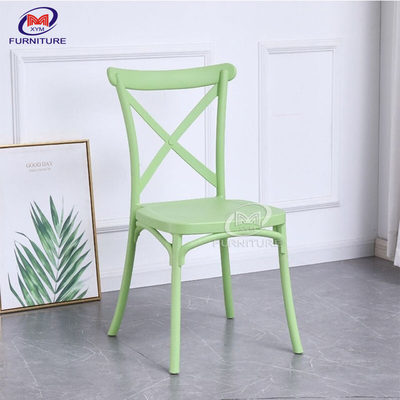 Commercial Stackable Resin Party Event Plastic Chair X Back For Wedding