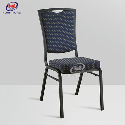 Square Back Blue Steel Hotel Banquet Chair ODM