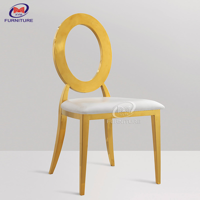 ODM Round Back SS Banquet Room Chairs Gold For Church