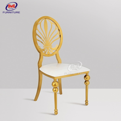 Xinyimei Customized Rose Gold Stackable SS Stainless Steel Chair And Table For Dining