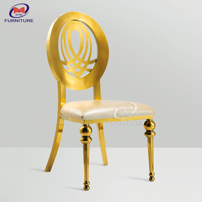 Stackable Rose Gold Frame Function Stainless Steel Chair And Table For Wedding Event