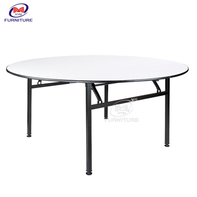 6 Foot Folding Round Hotel Banquet Table Dinner Wooden