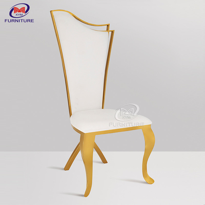 Commercial Contemperary Stainless Steel Banquet Chair High Back