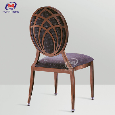 Aluminum Restaurant Banquet Dining Chair with Round Flower Back 6KG