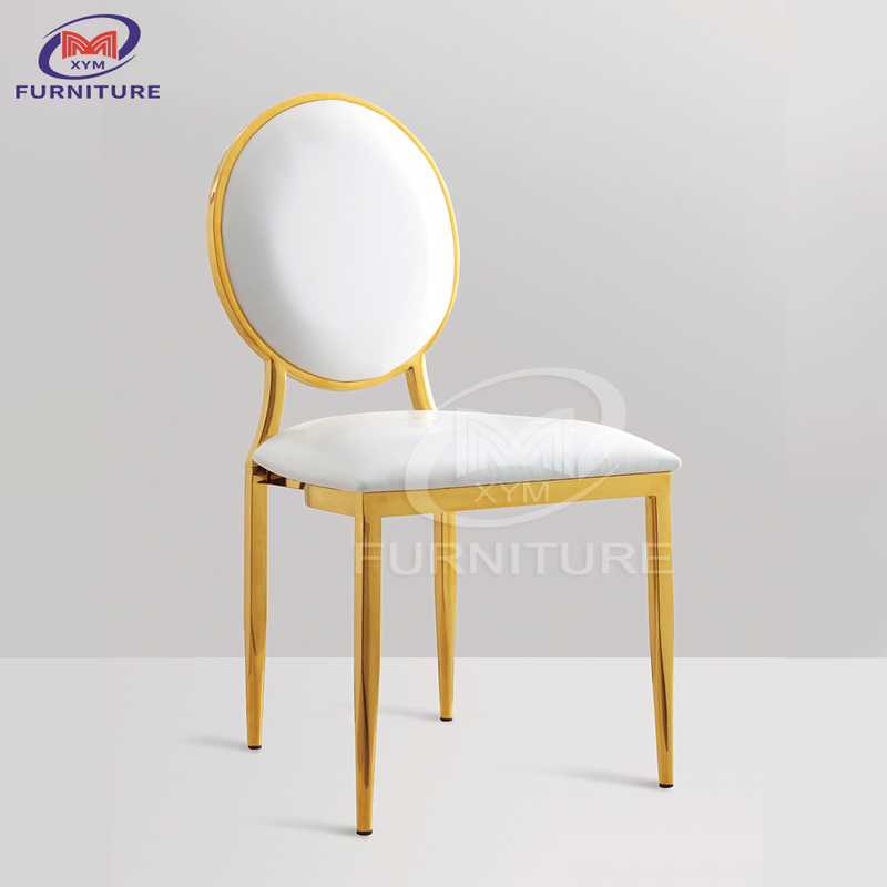 Modern Events Stainless Steel Chair Circle Back Stainless Steel Dining Chairs Use For Dining Wedding