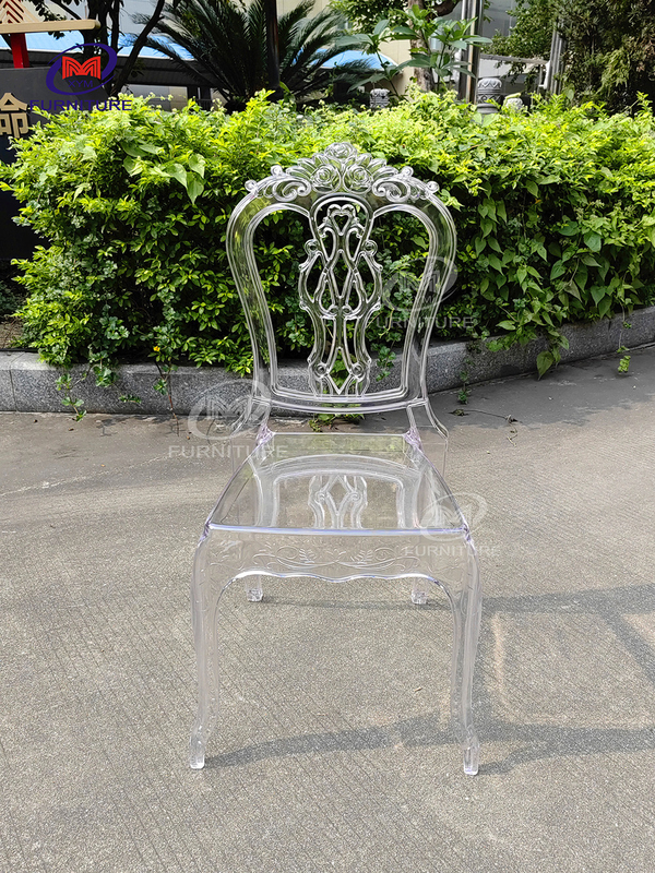 Foldable Hotels Banquet Resin Chiavari Chair Transparent Plastic Princess Chair