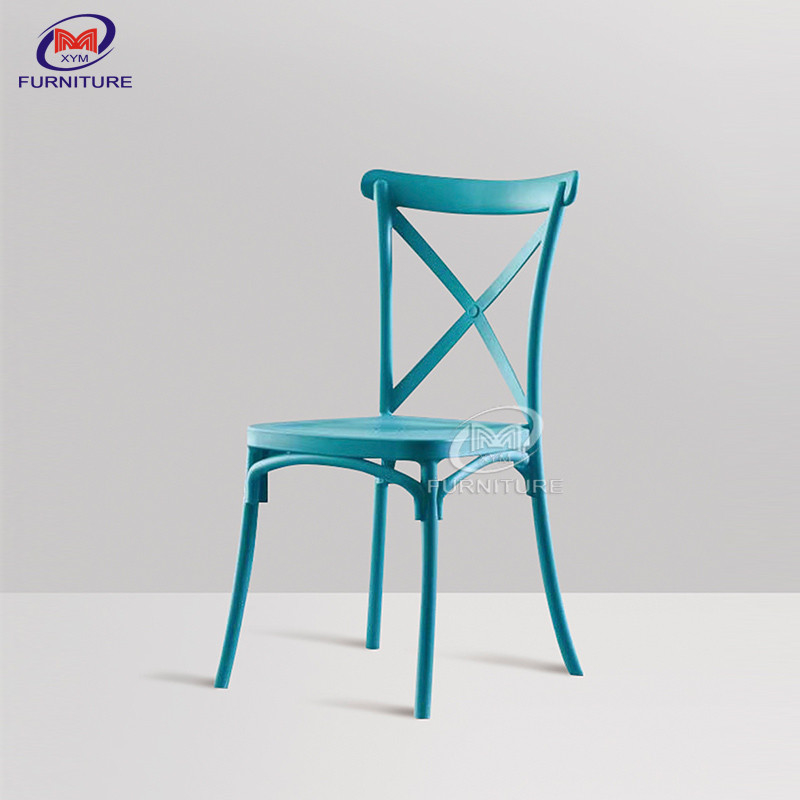 Commercial Stackable Resin Party Event Plastic Chair X Back For Wedding