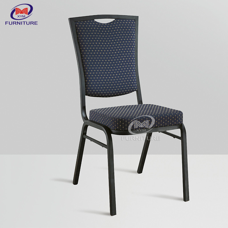 Square Back Blue Steel Hotel Banquet Chair ODM