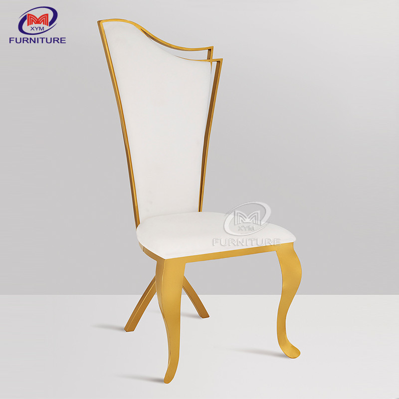 Commercial Contemperary Stainless Steel Banquet Chair High Back